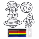 Kit Espacial Para Colorir Pintar